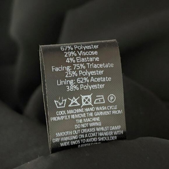 NWT The Fold Cocktail Dress - Black Short Sleeves - Midi Sheath - Size 12 - Picture 4 of 12